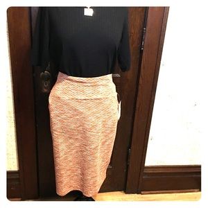 NWT 2X LulaRoe Camel Quilted Texture Pencil Skirt
